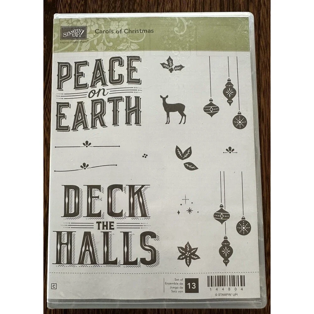Stampin Up Carols Of Christmas Set Of 13 Stamps *NEW* ornaments deer sentiments